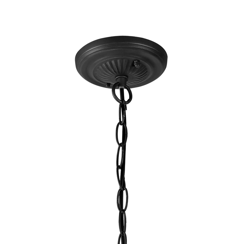 Regal Lighting SL-1145/1 2 Light 40.5cm 2 Light Downlighter Pendant E27 With 40cm Tiffany Shade, Grey/Cream/Crystal/Black