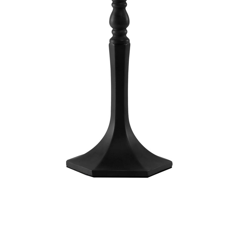Regal Lighting SL-1470/BL 1 Light Octagonal Table Lamp E27 With 30cm Tiffany Shade, White/Grey/Black/Clear Crystal/Black