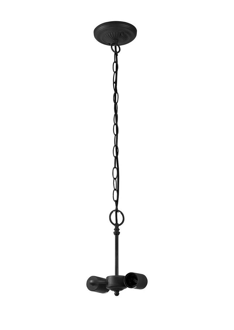 Regal Lighting SL-2012BL 17cm 2 Light Tiffany Suspension (FRAME ONLY), Black