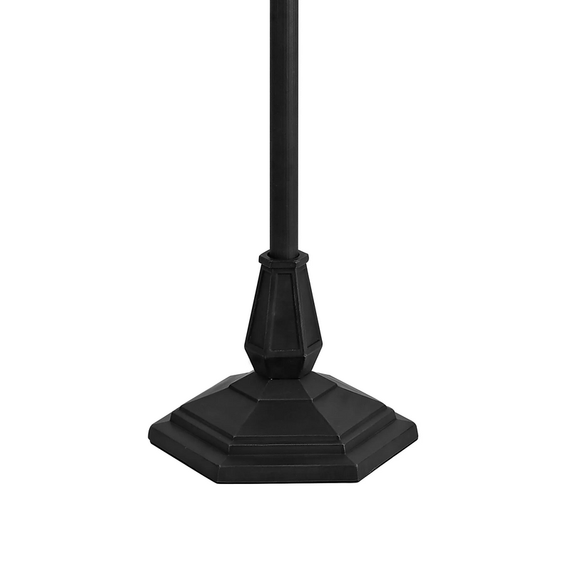 Regal Lighting SL-1453/BL 2 Light Octagonal Floor Lamp E27 With 40cm Tiffany Shade, White/Grey/Black/Clear Crystal/Black