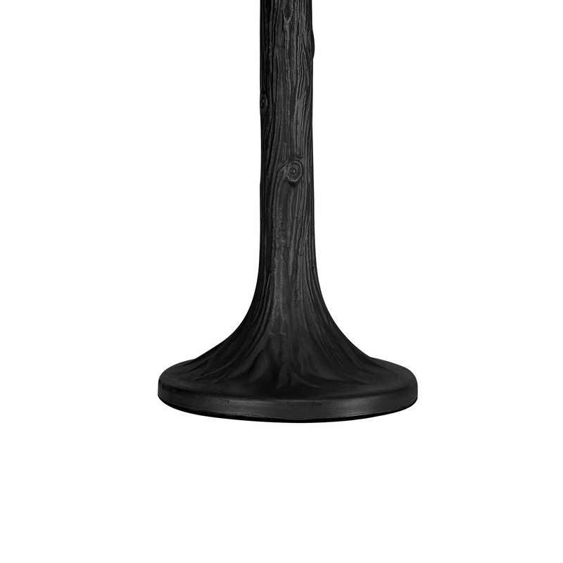 Regal Lighting SL-1471/BL 1 Light Tree Like Table Lamp E27 With 30cm Tiffany Shade, White/Grey/Black/Clear Crystal/Black