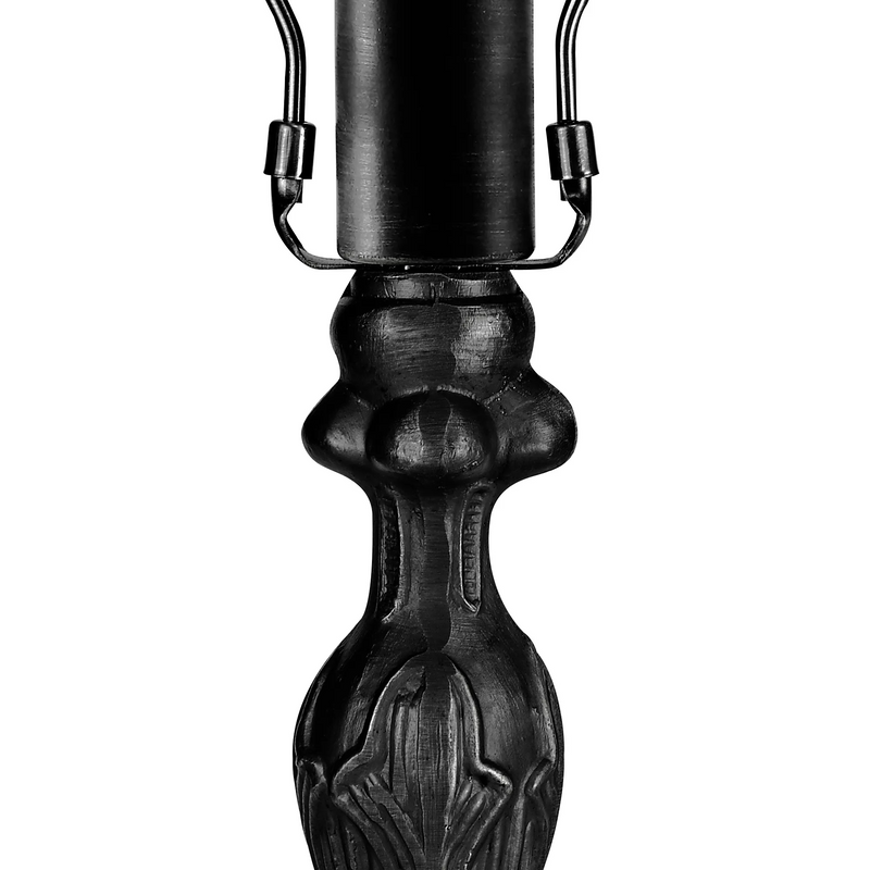 Regal Lighting SL-2018-1 1 Light Curved Tiffany Table Lamp Base Only Black 47.5cm