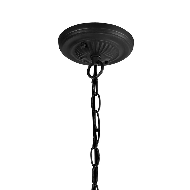 Regal Lighting SL-1146/1 1 Light 40.5cm 1 Light Downlighter Pendant E27 With 40cm Tiffany Shade, Grey/Cream/Crystal/Black