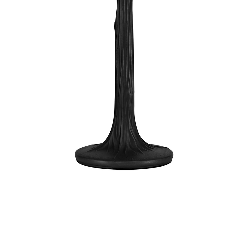Regal Lighting SL-1461/BL 2 Light Tree Like Table Lamp E27 With 40cm Tiffany Shade, White/Grey/Black/Clear Crystal/Black