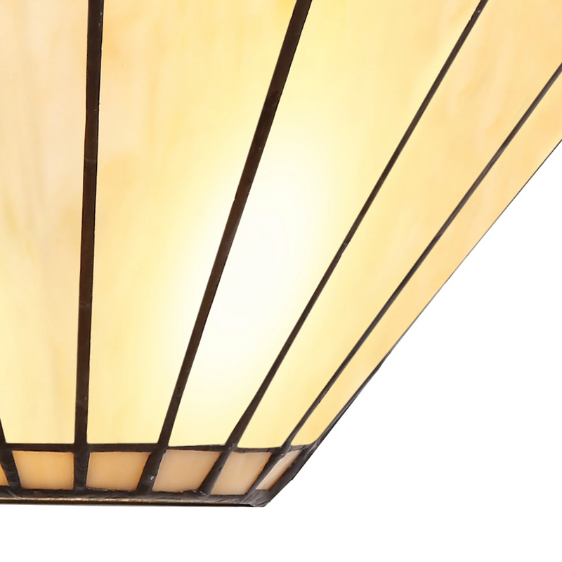 Regal Lighting SL-2043-1 Tiffany 2 Light Wall Uplighter Amber And Grey With Clear Crystal Shade