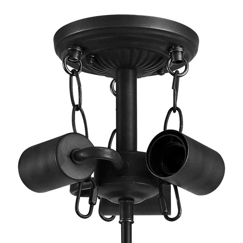 Regal Lighting SL-2009-1 3 Light Semi Flush Ceiling Fitting Only Black