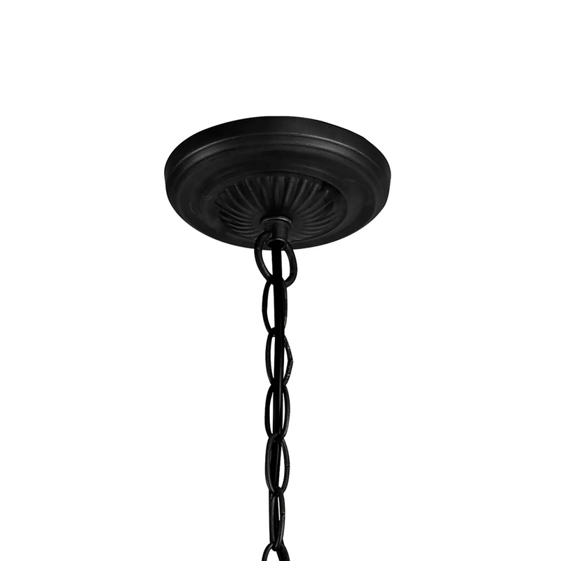Regal Lighting SL-1463/BL 2 Light Uplighter Pendant E27 With 30cm Tiffany Shade, White/Grey/Black/Clear Crystal/Black