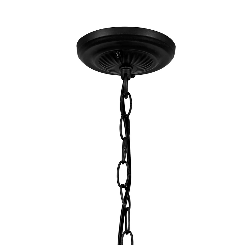 Regal Lighting SL-1178/1 1 Light Downlighter Pendant E27 With 30cm Tiffany Shade, Blue/Cream/Crystal/Black