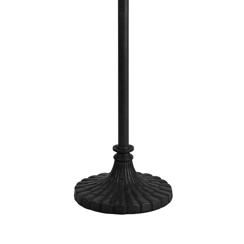 Regal Lighting SL-1451/BL 2 Light Stepped Design Floor Lamp E27 With 40cm Tiffany Shade, White/Grey/Black/Clear Crystal/Black