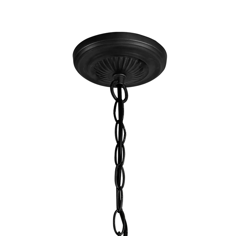 Regal Lighting SL-1462/BL 3 Light Uplighter Pendant E27 With 30cm Tiffany Shade, White/Grey/Black/Clear Crystal/Black