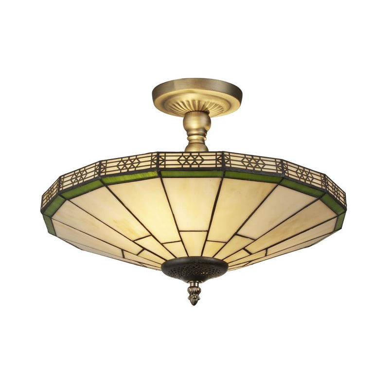 Searchlight New York 41Cm 2Lt Semiflush Tiffany • 4417-17
