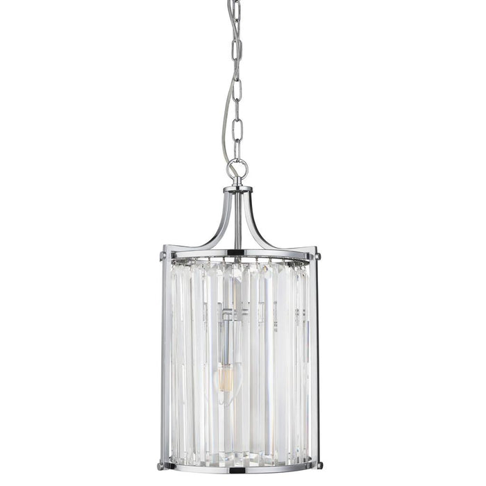 Searchlight Victoria 2Lt Pendant, Chrome With Crystal Glass • 8092-2CC