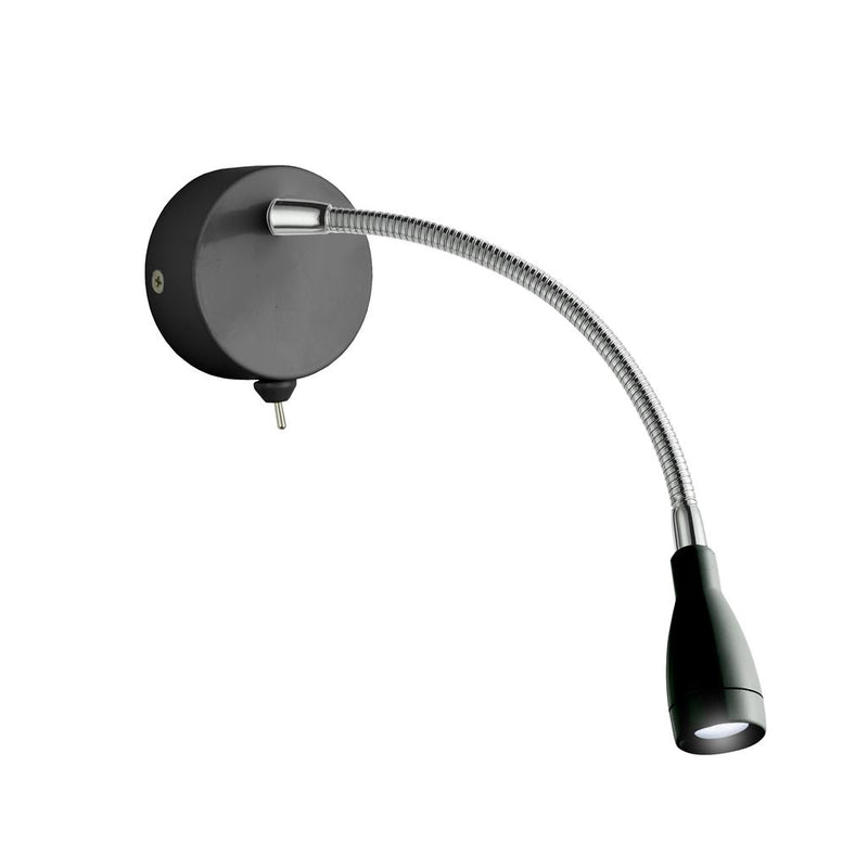 Searchlight Flexi Wall Led Adjustable Wall Light -  Led Reading Light  - Black • 9917BK