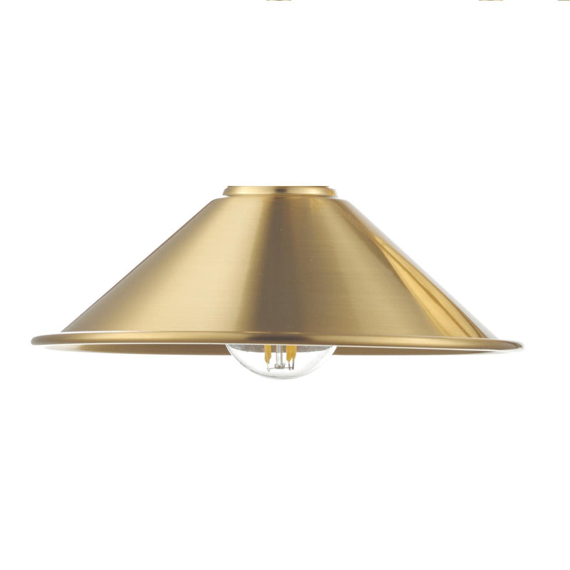 Dar Lighting Accessories Easy Fit Aged Brass Metal Shade 18cm • ACC861