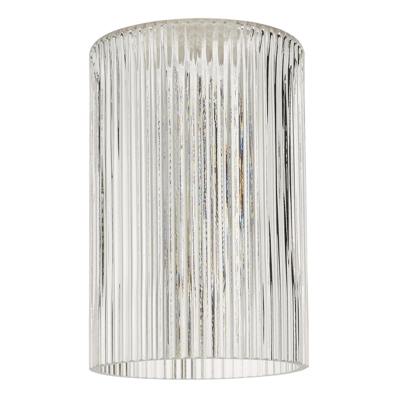 Dar Lighting Accessory Easy Fit Cylinder Ribbed Glass Shade • ACC869