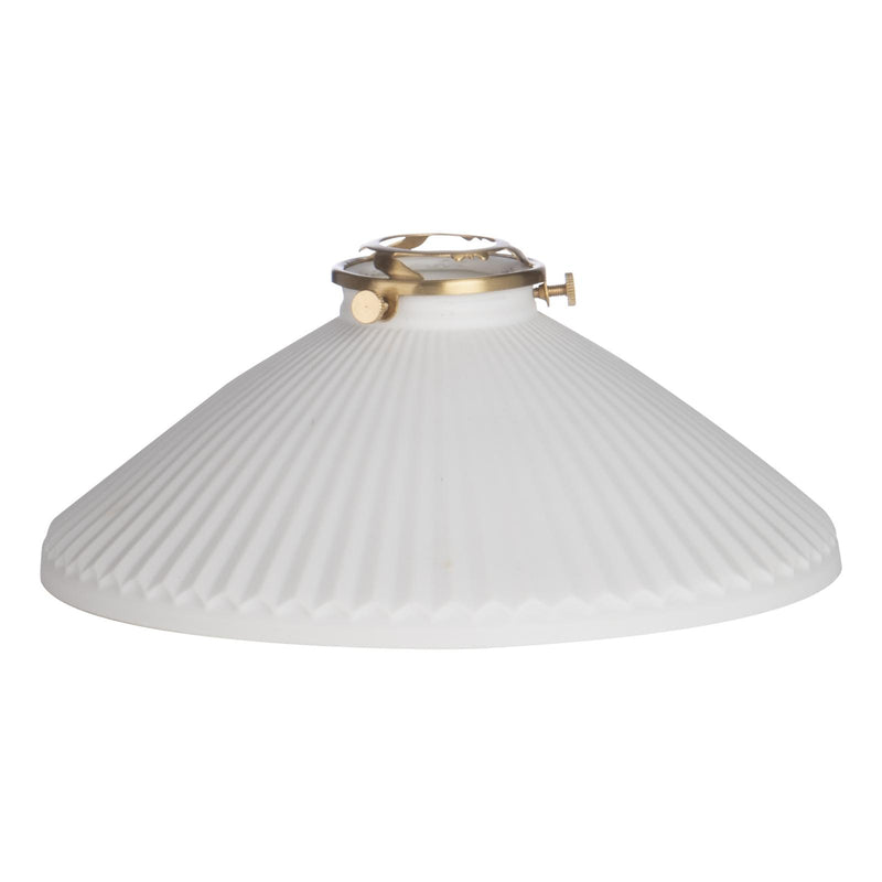 Dar Lighting Accessories Easy Fit White Shallow Ceramic Shade 23cm • ACC880
