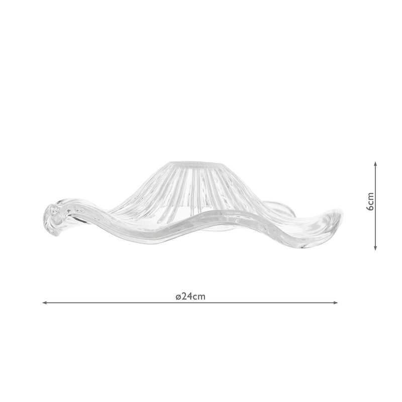 Dar Lighting Easy Fit Wavy Glass Shade • ACC882