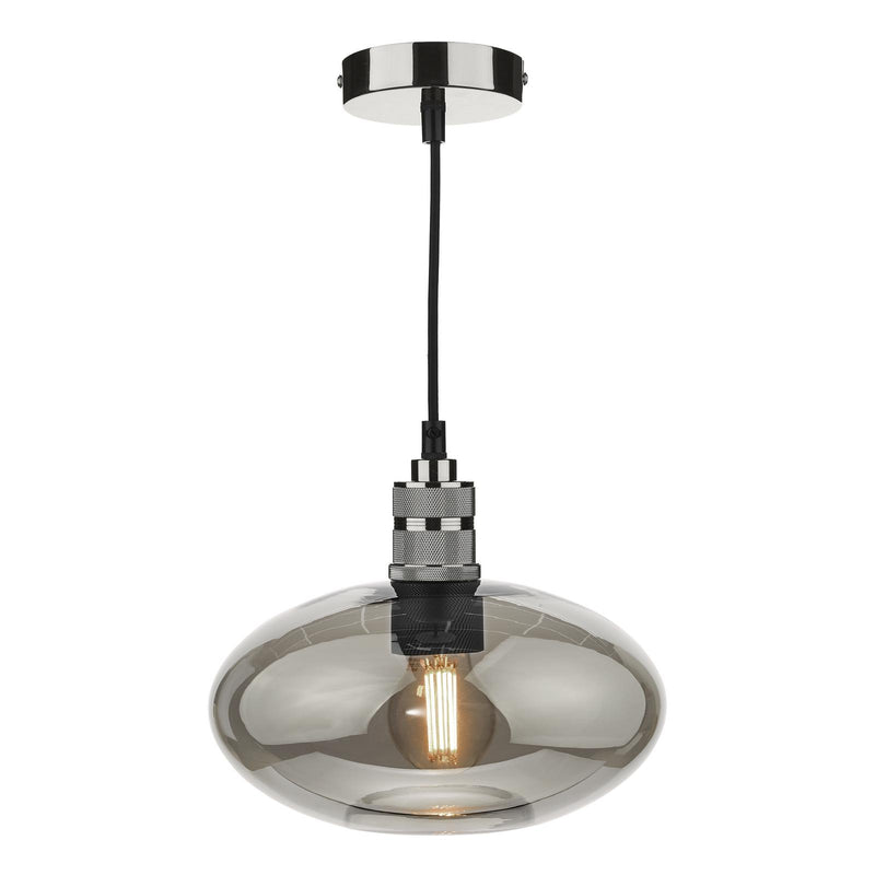 Dar Lighting Aiden Easy Fit Pendant Smoked Glass • AID6510A