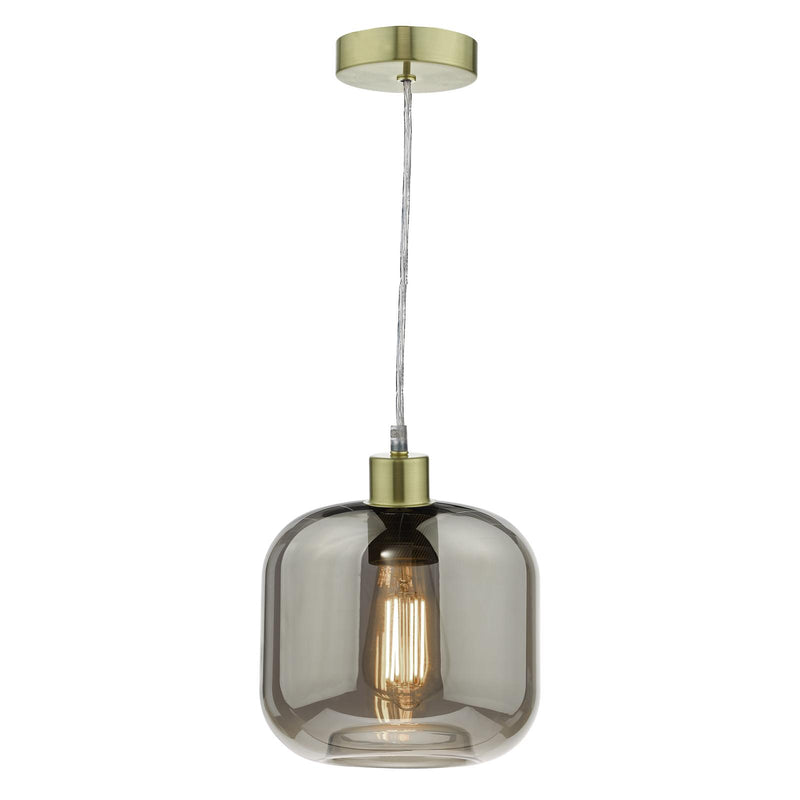 Dar Lighting Aiden Easy Fit Pendant Smoked Glass  • AID6510B