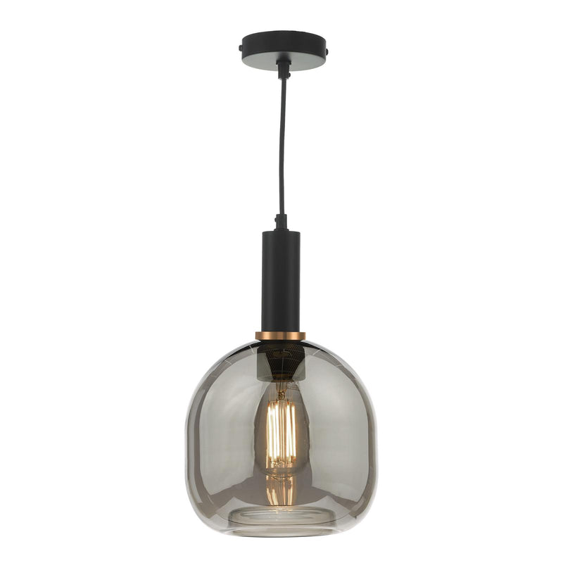 Dar Lighting Aiden Easy Fit Pendant Smoked Glass  • AID6510C