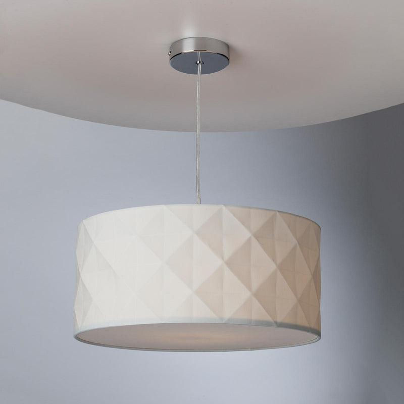 Dar Lighting Aisha Easy Fit Pendant White With Shade • AIS652