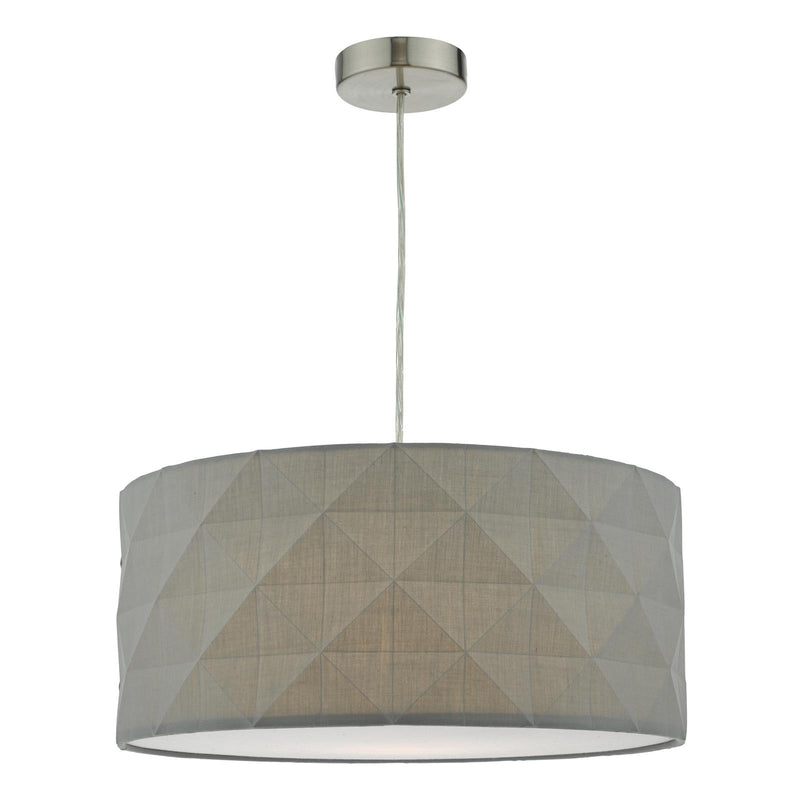 Dar Lighting Aisha Easy Fit Pendant Grey With Shade • AIS6539
