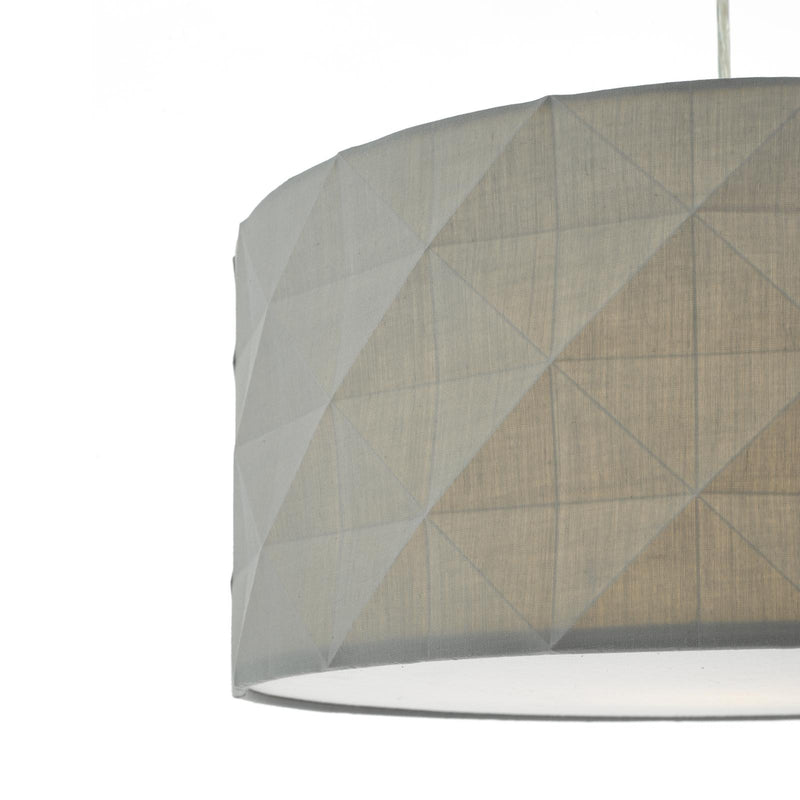 Dar Lighting Aisha Easy Fit Pendant Grey With Shade • AIS6539