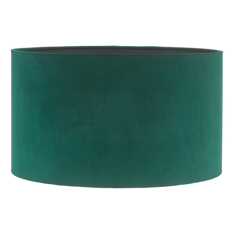 Dar Lighting Akavia Green Velvet Drum Shade 35cm 35cm • AKA6524