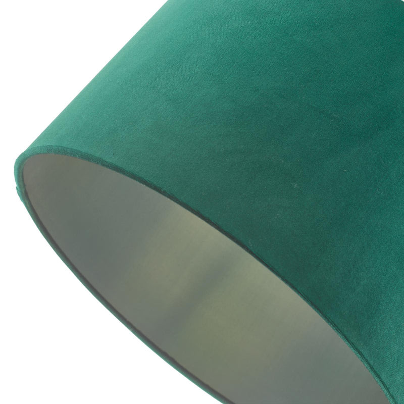 Dar Lighting Akavia Green Velvet Drum Shade 35cm 35cm • AKA6524