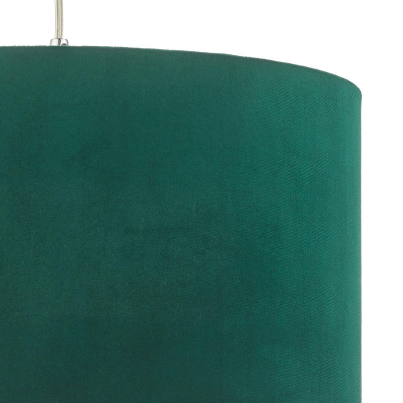 Dar Lighting Akavia Green Velvet Drum Shade 35cm 35cm • AKA6524