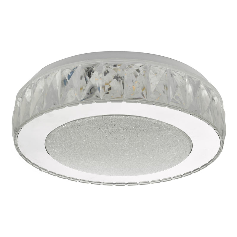Dar Lighting Akelia Small Flush Clear and Mirror Effect LED • AKE5208
