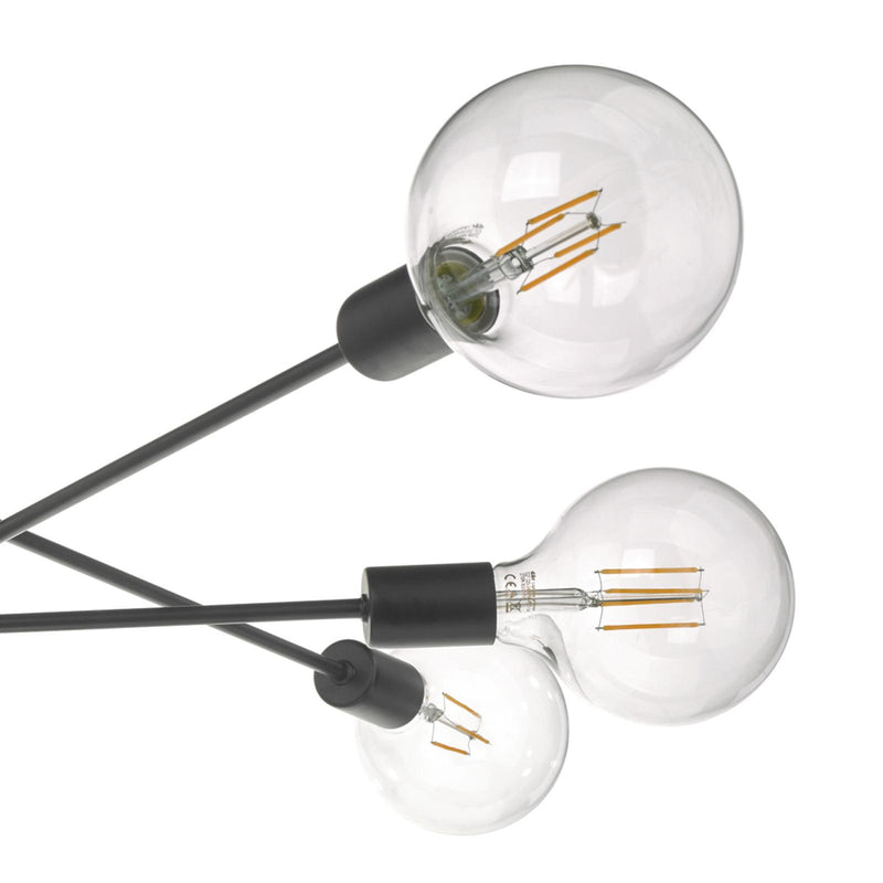 Dar Lighting Alana 6 Light Pendant Black • ALA0622