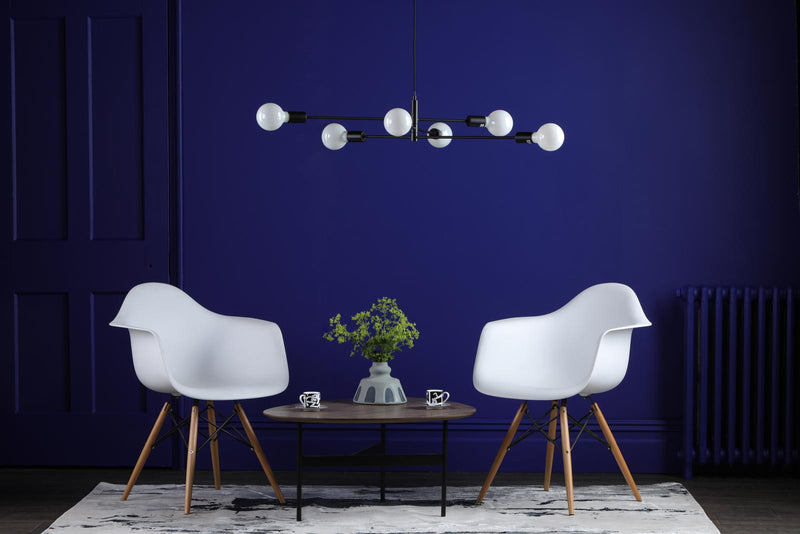 Dar Lighting Alana 6 Light Pendant Black • ALA0622