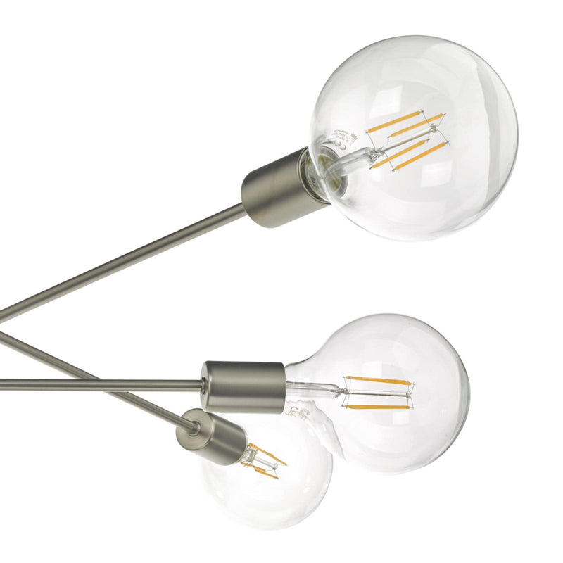 Dar Lighting Alana 6 Light Pendant Satin Chrome • ALA0646