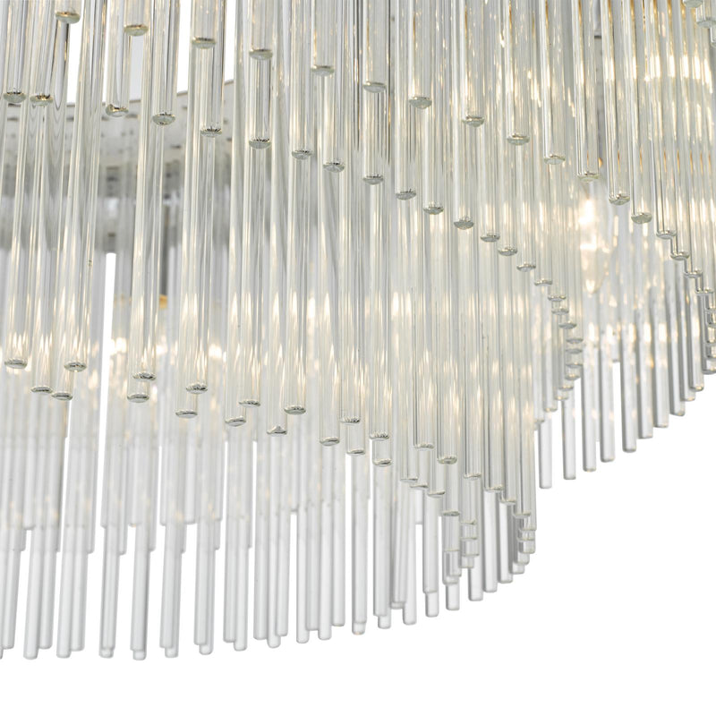 Dar Lighting Alpheios 12 Light Chandelier Polished Chrome Glass • ALP1244