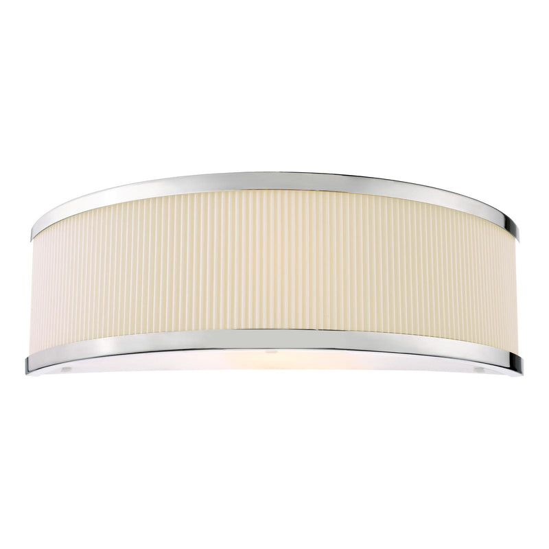 Dar Lighting Alvaro Wall Light Polished Chrome With Ivory Shade • ALV0733