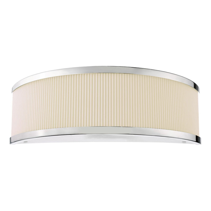 Dar Lighting Alvaro Wall Light Polished Chrome With Ivory Shade • ALV0733