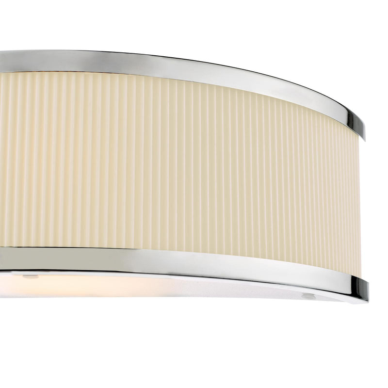 Dar Lighting Alvaro Wall Light Polished Chrome With Ivory Shade • ALV0733