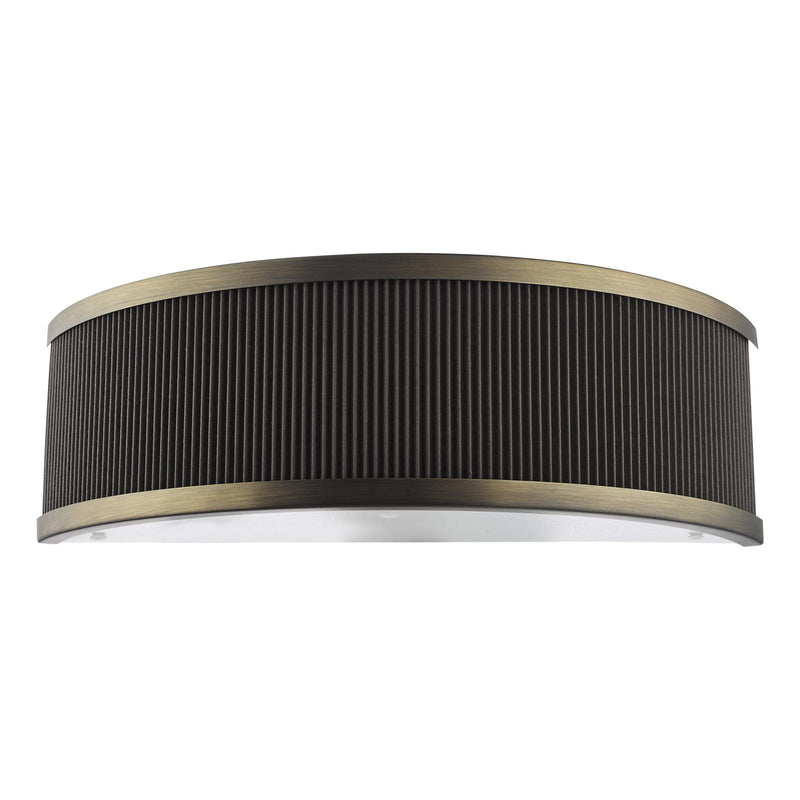 Dar Lighting Alvaro Wall Light Antique Bronze With Brown Shade • ALV0739