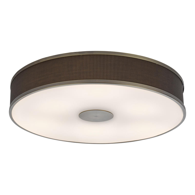 Dar Lighting Alvaro 6 Light Flush Antique Bronze With Brown Shade • ALV6439
