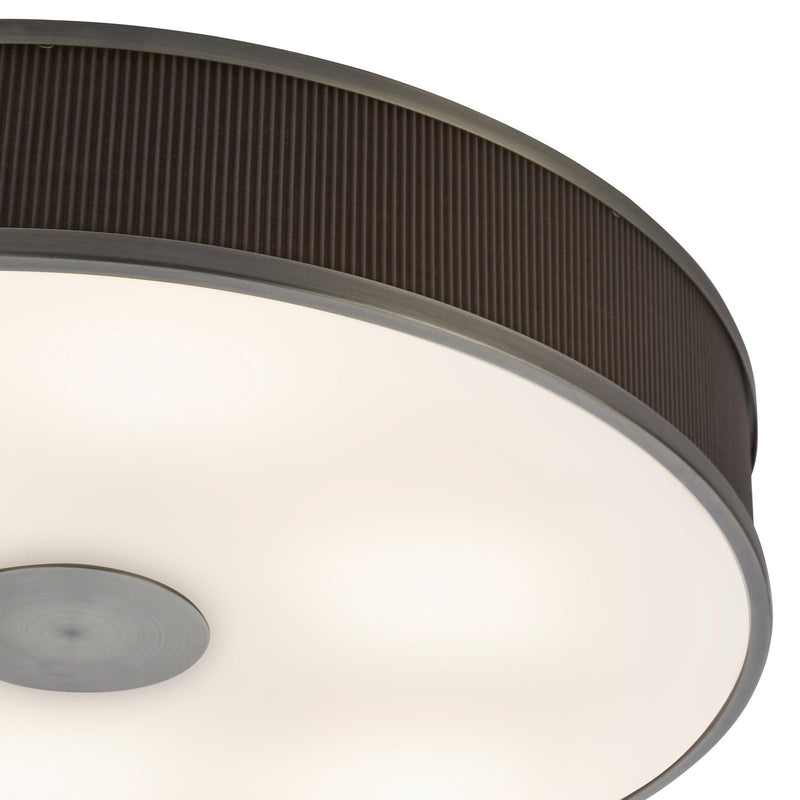Dar Lighting Alvaro 6 Light Flush Antique Bronze With Brown Shade • ALV6439