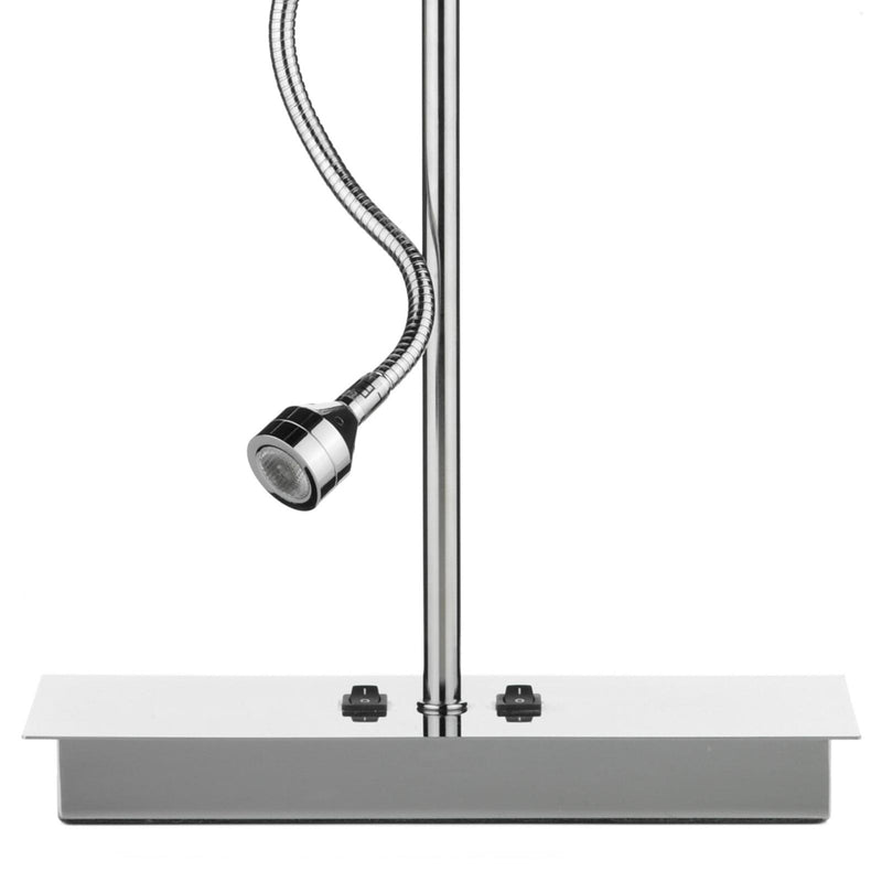 Dar Lighting Amalfi Table Lamp Polished Chrome With Shade LED • AMA4050-S1021