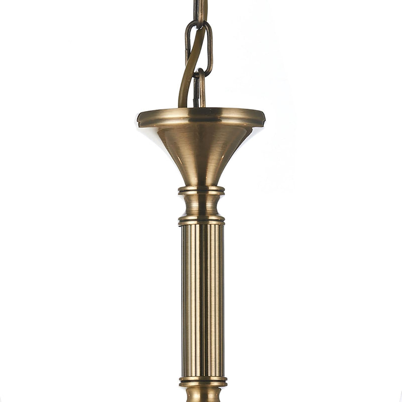 Dar Lighting Ambassador 5 Light Armed Pendant Antique Brass Fitting Only • AMB0575