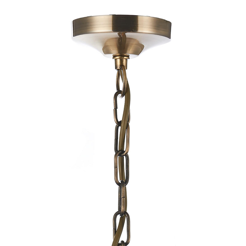 Dar Lighting Ambassador 5 Light Armed Pendant Antique Brass Fitting Only • AMB0575