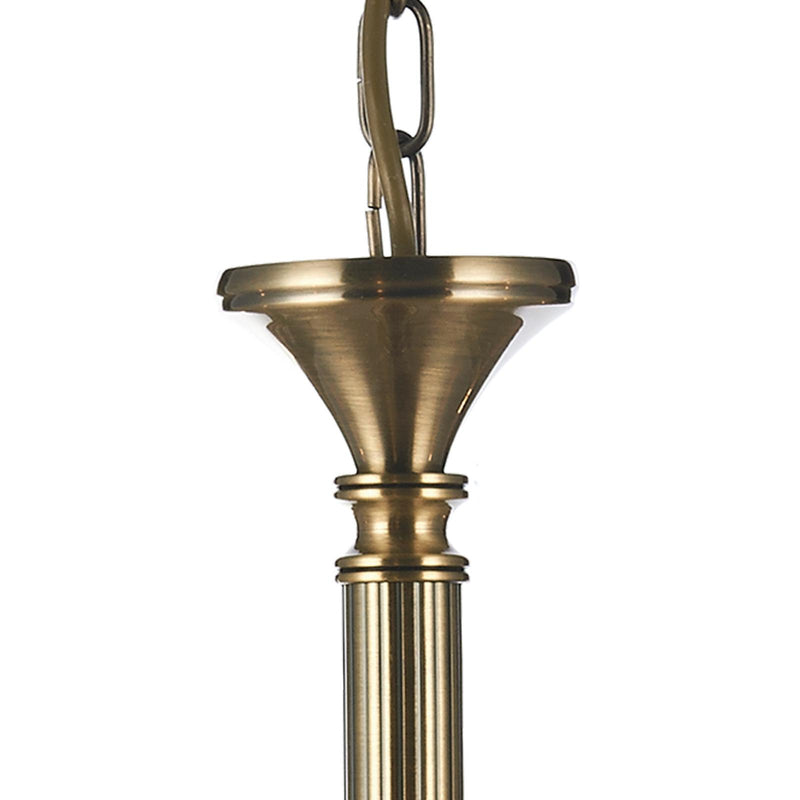 Dar Lighting Ambassador 8 Light Armed Pendant Antique Brass Fitting Only • AMB0875
