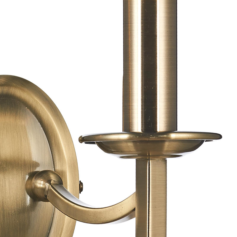 Dar Lighting Ambassador 2 Light Wall Light Antique Brass Bracket Only • AMB0975