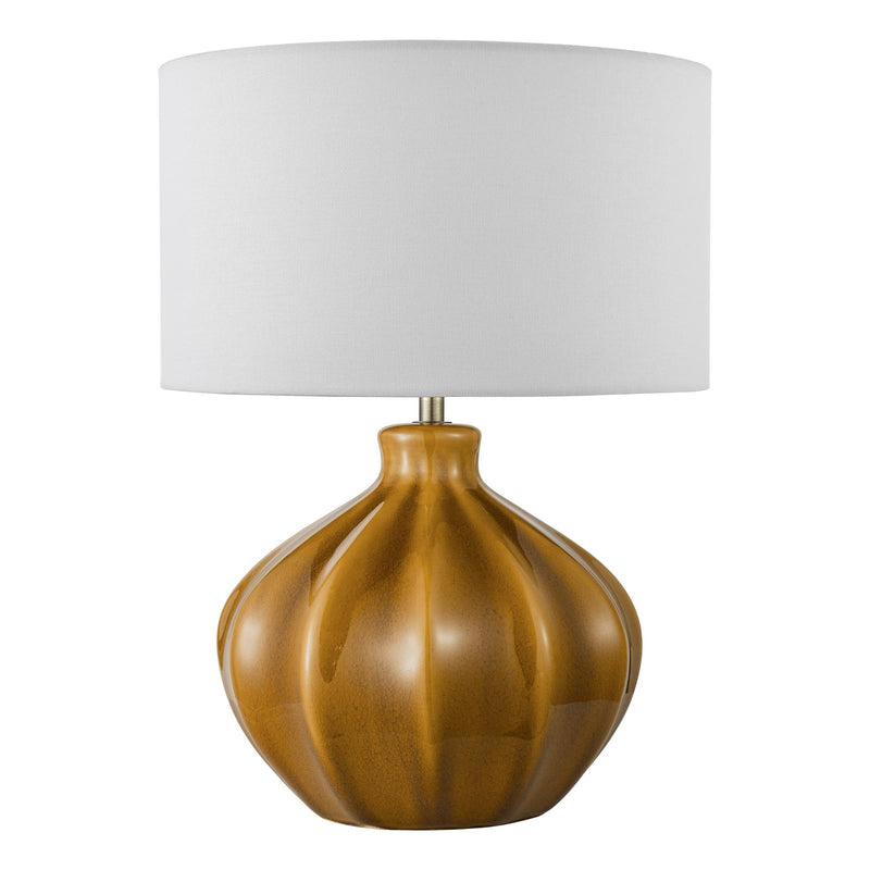 Dar Lighting Amrita Table Lamp Brown and Antique Brass Base Only • AMR4229