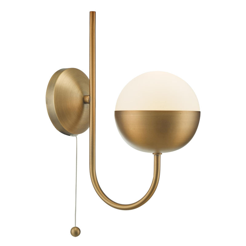 Dar Lighting Andre Wall Light Aged Brass • AND0742