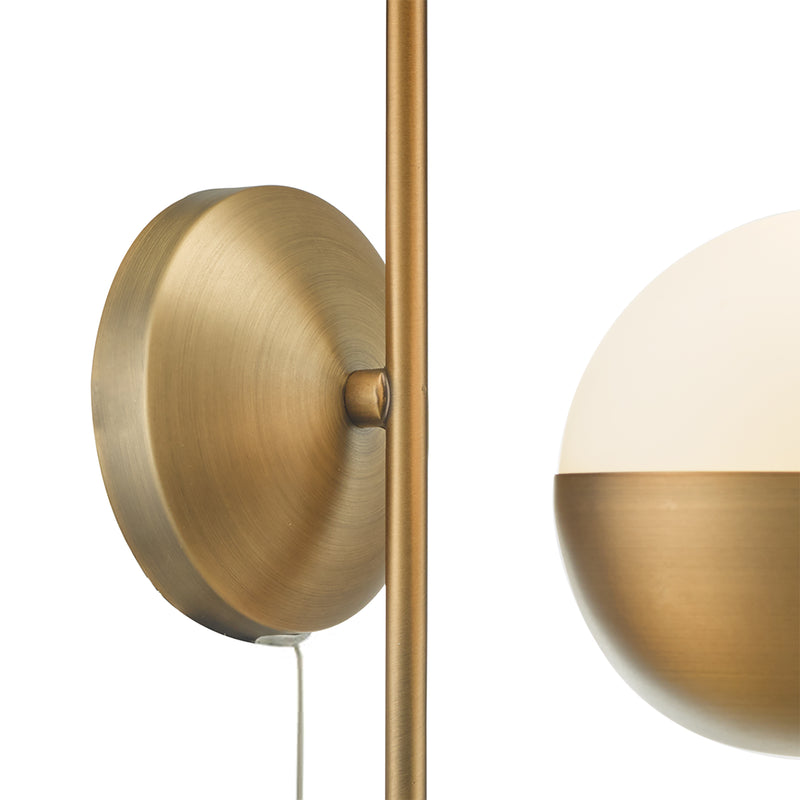 Dar Lighting Andre Wall Light Aged Brass • AND0742