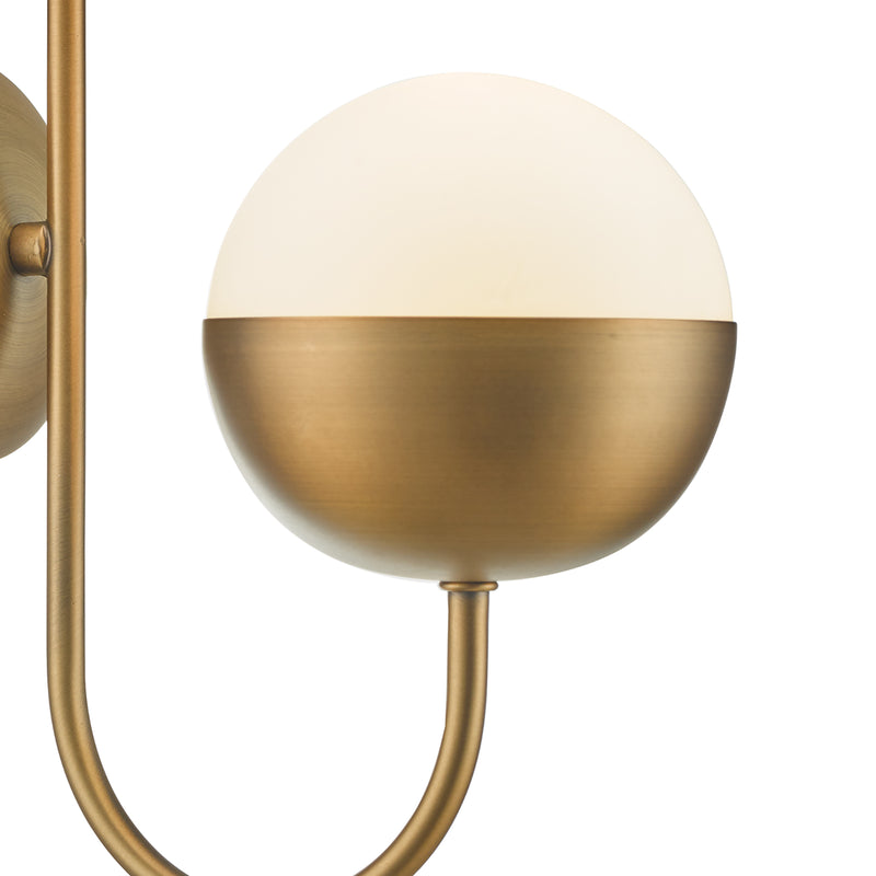 Dar Lighting Andre Wall Light Aged Brass • AND0742